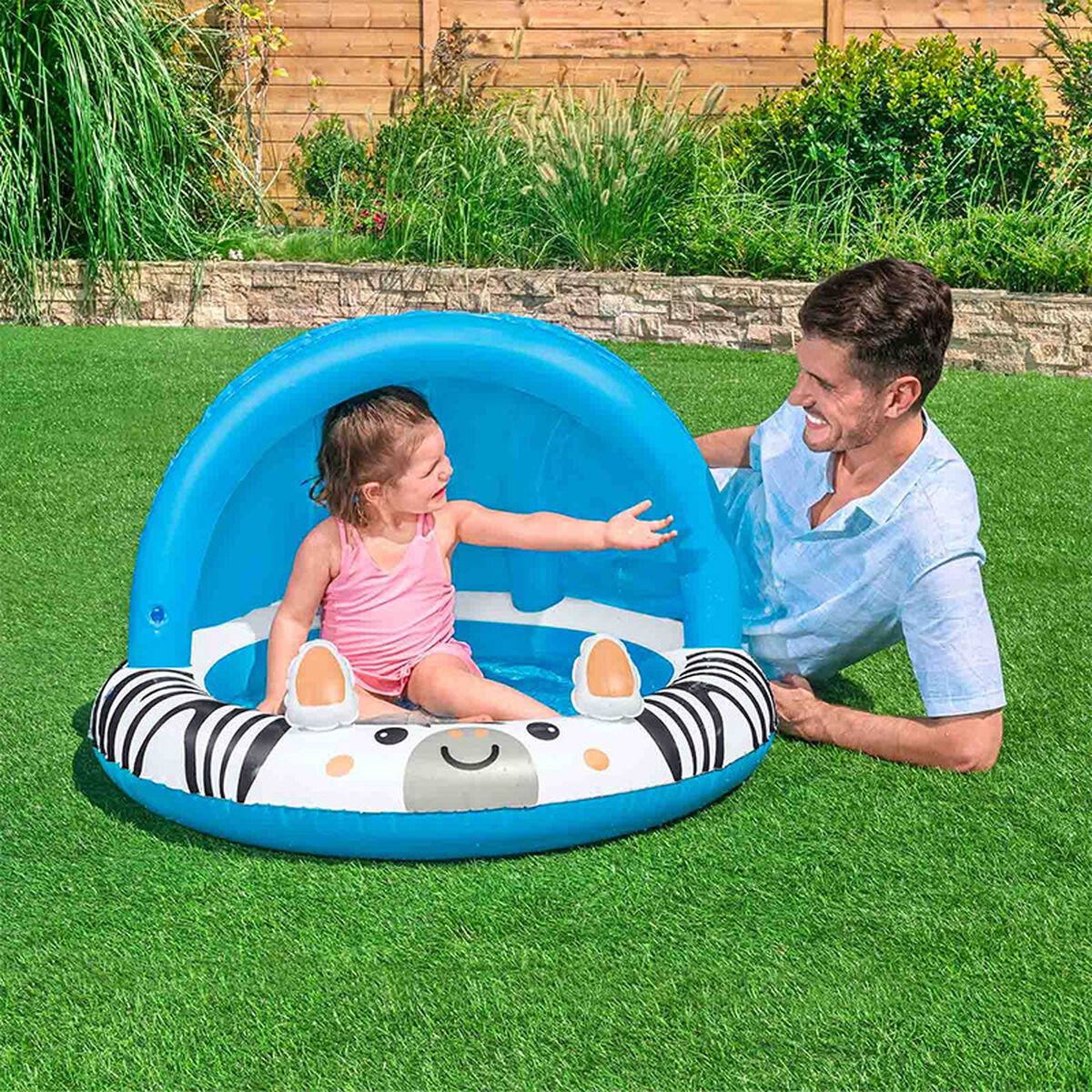 Oppustelig Pool til Børn Bestway Zebra 97 x 66 cm